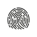 Fingerprint scanning icon sign Ã¢â¬â vector Royalty Free Stock Photo